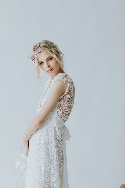 Ethereal modern bridal inspiration with tropical pink details Inspiration