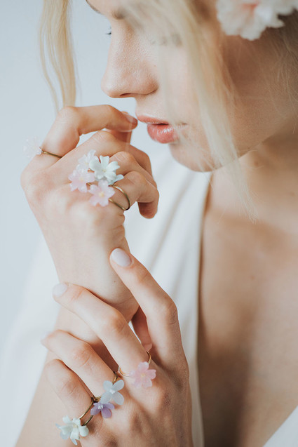 Ethereal modern bridal inspiration with tropical pink details