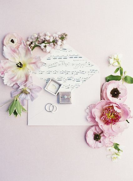 Whimsical pink and blue music-inspired wedding at Allied Arts Guild in Menlo Park