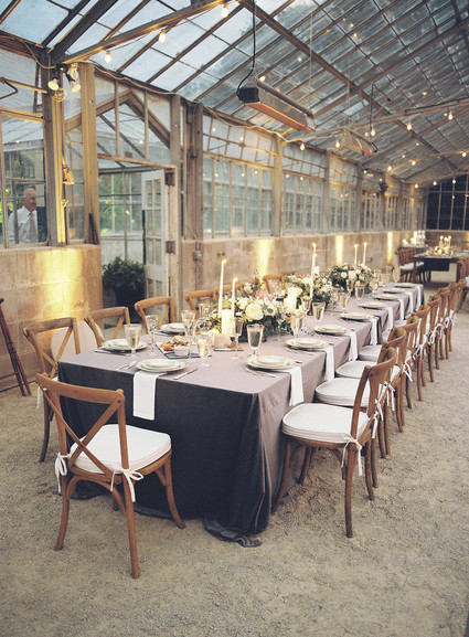 Classic California wedding in an old greenhouse at The Orchid in Santa Barbara Inspiration