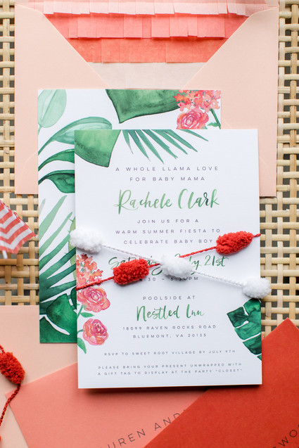 Orange fiesta-themed baby shower Inspiration