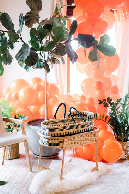 Orange fiesta-themed baby shower