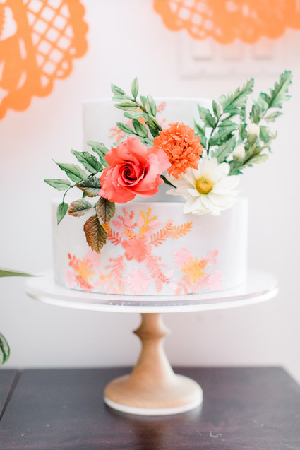 Orange fiesta-themed baby shower Inspiration