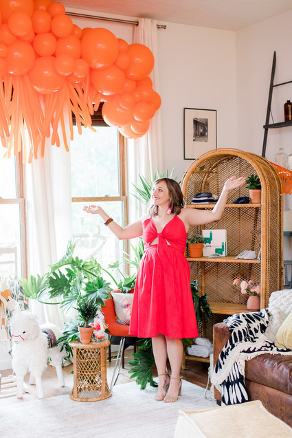 Orange fiesta-themed baby shower Inspiration