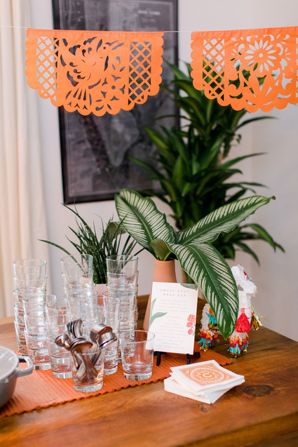 Orange fiesta-themed baby shower