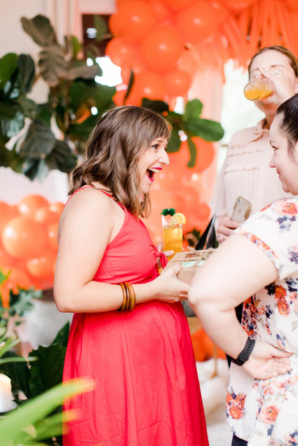 Orange fiesta-themed baby shower