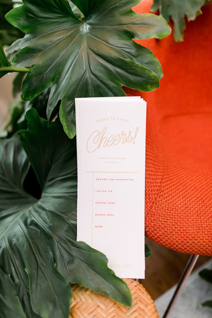 Orange fiesta-themed baby shower Inspiration