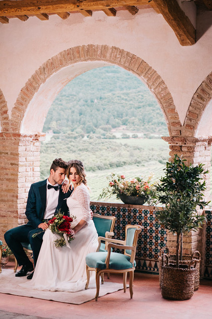 Elegant spanish wedding ideas at Castell de Riudabella in Spain