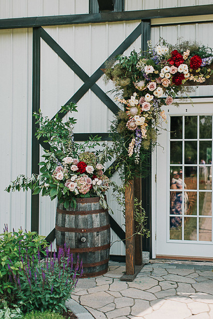 Romantic jewel tone fall wedding in Indiana