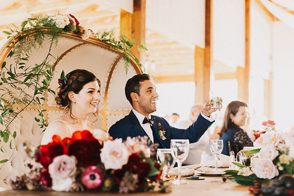 Romantic jewel tone fall wedding in Indiana