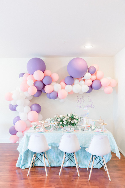 Pastel mermaid birthday party