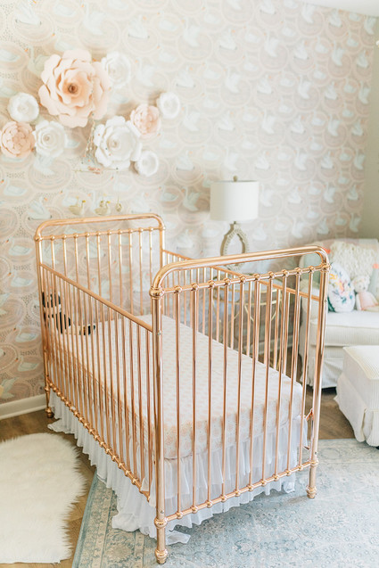 Vintage modern girl's nursery