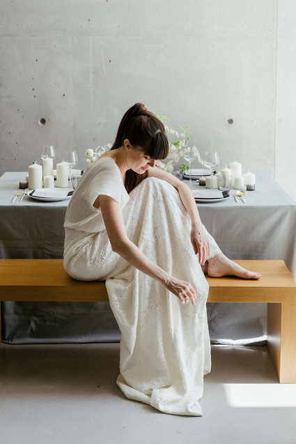 Modern french tropical wedding ideas with dried flowers