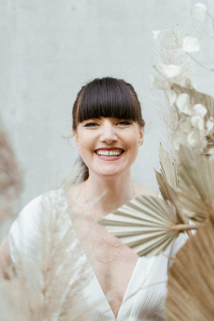 Modern french tropical wedding ideas with dried flowers