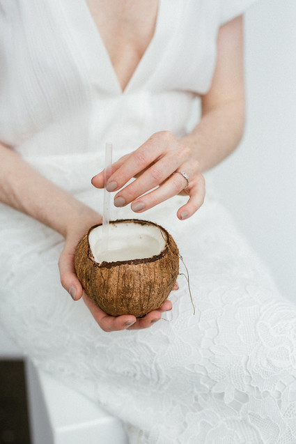 Modern french tropical wedding ideas with dried flowers