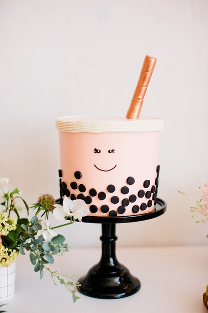 Boba tea themed baby shower Inspiration
