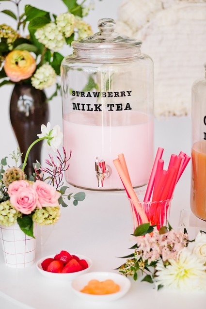 Boba tea themed baby shower