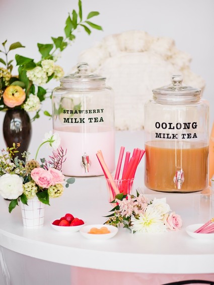 Boba tea themed baby shower