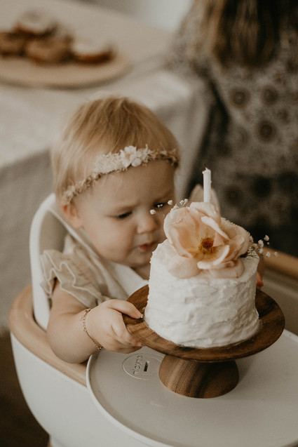 Blushy baby girl's 1st birthday from Kelli Murray