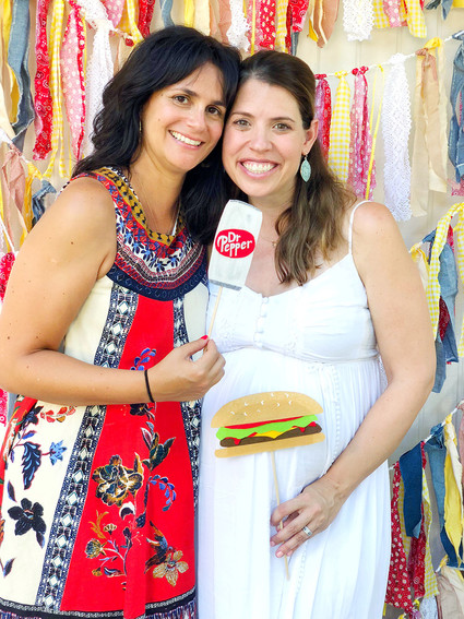 Burger themed baby shower for