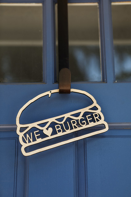 Burger themed baby shower for