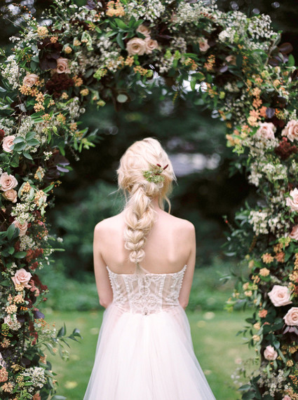 Autumnal Danish Hygge inspired wedding editorial with a gorgeous floral installation