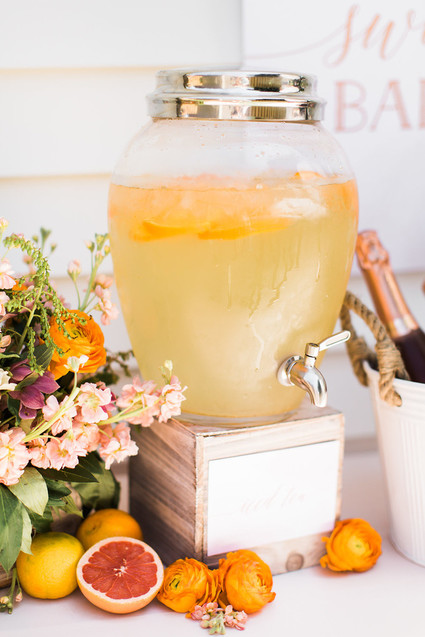 Floral feminine backyard baby shower