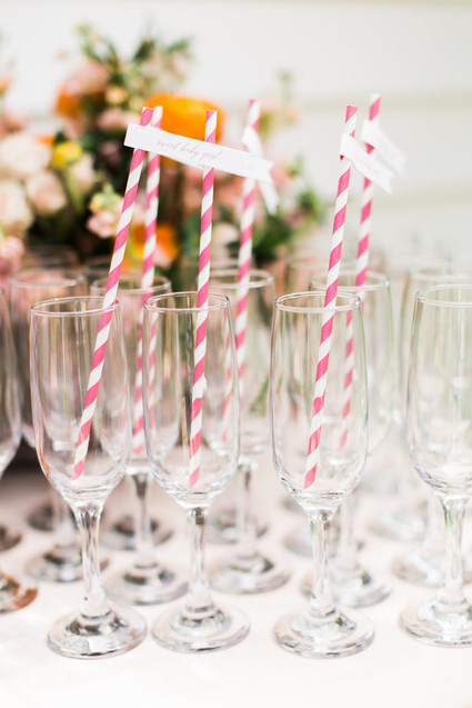 Floral feminine backyard baby shower