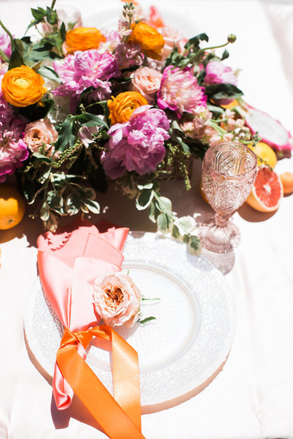 Floral feminine backyard baby shower