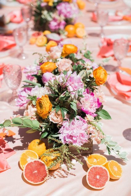 Floral feminine backyard baby shower