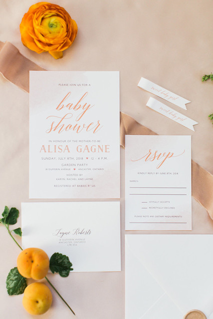 Floral feminine backyard baby shower