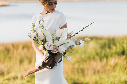 Modern minimal Icelandic wedding editorial at The Lake House