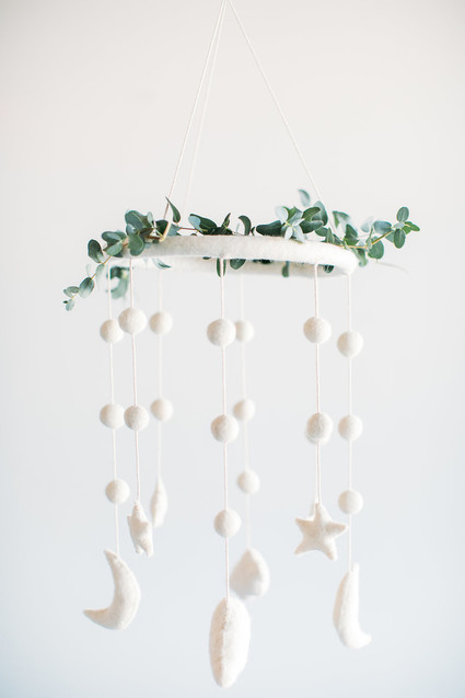 White nursery mobile