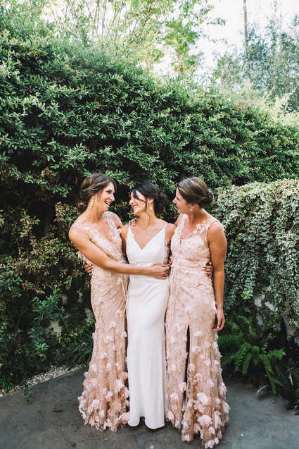 Blush bridesmaids dress