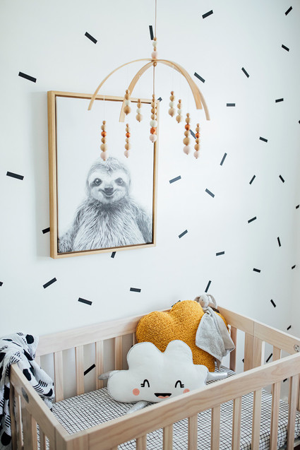 A teensy tiny modern nursery in 52 sq ft