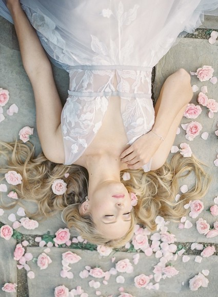 Pastel floral garden inspired wedding at a gorgeous French venue in San Diego