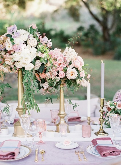 Pastel floral garden inspired wedding at a gorgeous French venue in San Diego