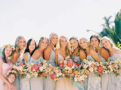 Pastel bridesmaids