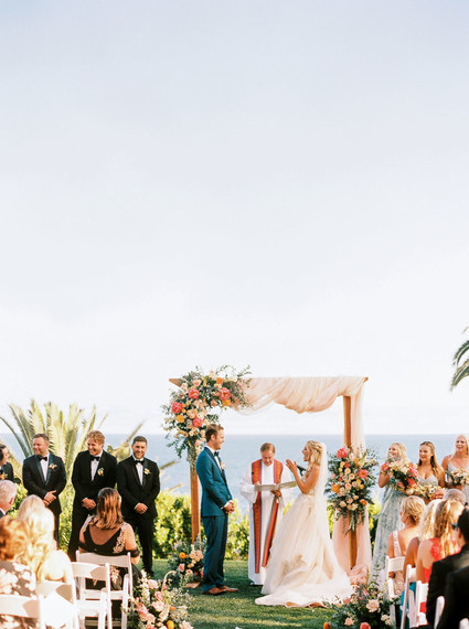 Beach wedding ceremony