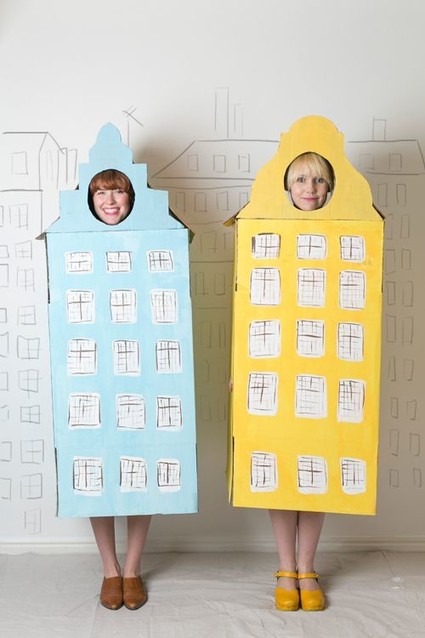 Cardboard Costume for Halloween