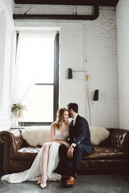 Modern luxe pink and black wedding at co. 251 in Chicago