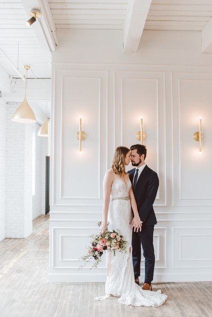 Modern luxe pink and black wedding at co. 251 in Chicago