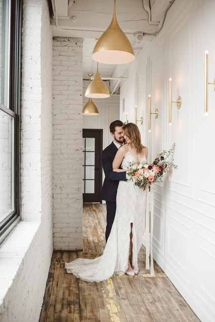 Modern luxe pink and black wedding at co. 251 in Chicago
