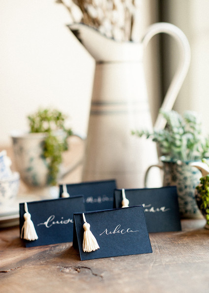 Classic french baby shower with navy details