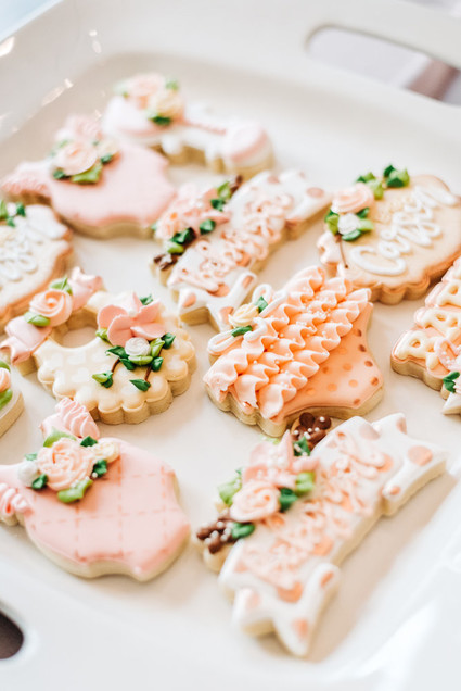 Pink floral backyard baby shower