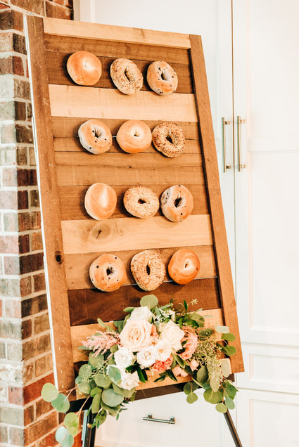 Pink floral backyard baby shower