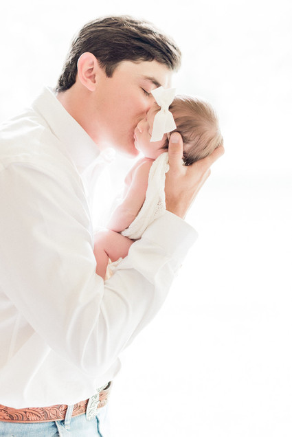 Dreamy floral newborn session on film