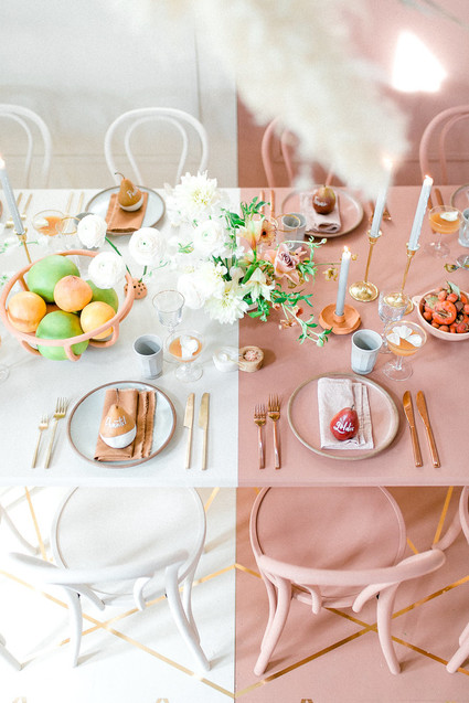 Modern wedding decor