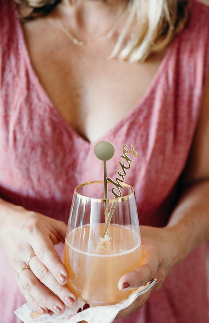 Gold cocktail straws