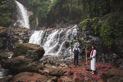 How to elope in Bali under a waterfall Inspiration